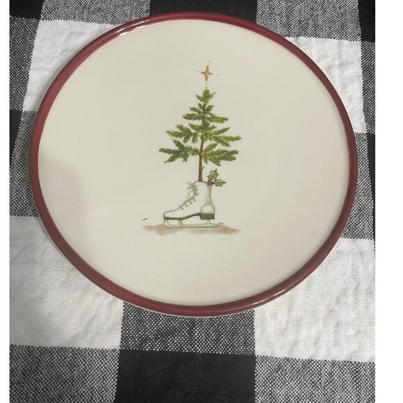 Set of 4 Grassland Roads Tidbit Dishes/Plates Winter Scene - Picture 4 of 6